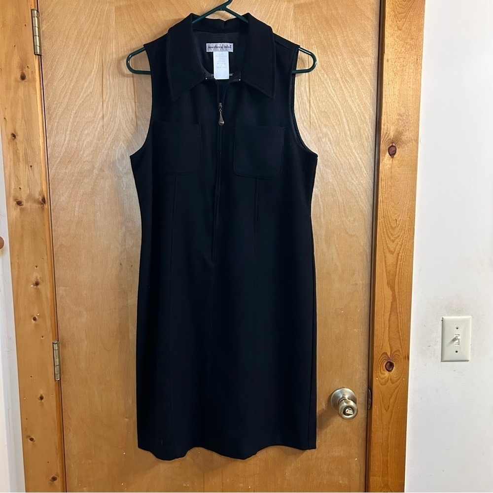 Solid, black, northern Isles, wool sleeveless dress, size 6